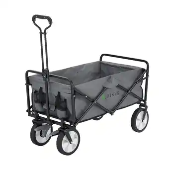 Netto Marken-Discount Juskys Bollerwagen 100 kg Tragkraft - Transportwagen faltbar - Einkaufen & Camping - Dunkelgrau Angebot