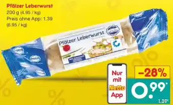 Netto Marken-Discount Pfälzer Leberwurst Angebot