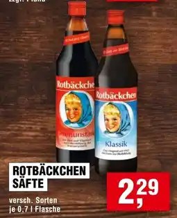 Handelshof ROTBÄCKCHEN SÄFTE Angebot