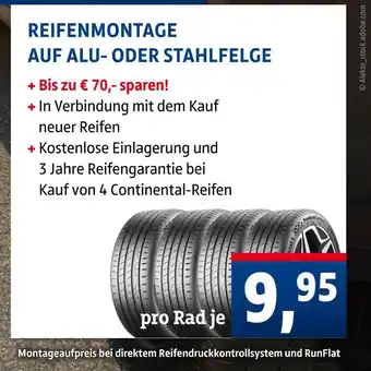 AUTO plus Continental reifenmontage auf alu- oder stahlfelge Angebot