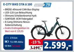 AUTO plus Fischer e-city bike cita u 100 Angebot