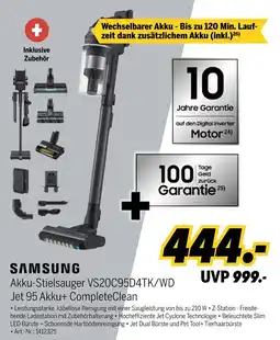 MEDIMAX Samsung akku-stielsauger vs20c95d4tk/wd jet 95 akku+ completeclean Angebot