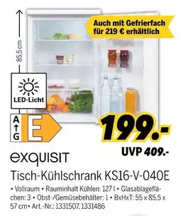 MEDIMAX Exquisit tisch-kühlschrank ks16-v-040e Angebot