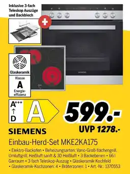 MEDIMAX Siemens einbau-herd-set mke2ka175 Angebot