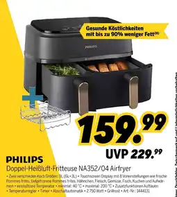 MEDIMAX Philips doppel-heißluft-fritteuse na352/04 airfryer Angebot