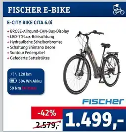 AUTO plus Fischer e-city bike cita 6.0i Angebot