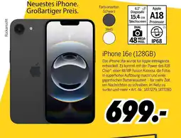 MEDIMAX Iphone 16e Angebot