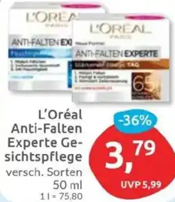 Budni L'Oréal Anti-Falten Experte Gesichtspflege Angebot