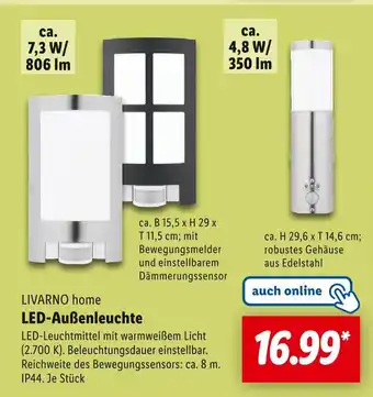 Lidl Livarno home led-außenleuchte Angebot