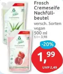 Budni Frosch Cremeseife Nachfüllbeutel Angebot