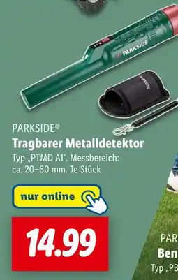 Lidl Parkside tragbarer metalldetektor Angebot