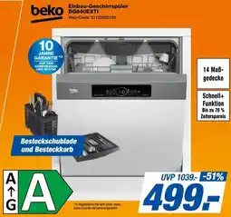 Expert beko Einbau-Geschirrspüler BG840EXTI Angebot