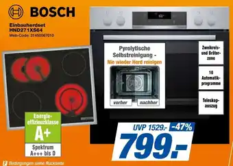 Expert BOSCH Einbauherdset HND271XS64 Angebot