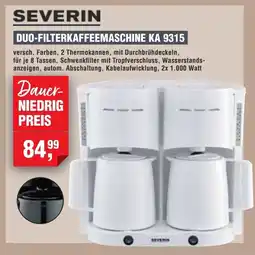 Handelshof SEVERIN DUO-FILTERKAFFEEMASCHINE KA 9315 Angebot