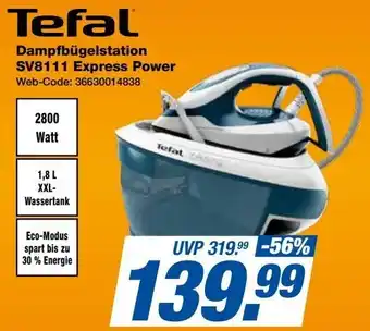 Expert Tefal Dampfbügelstation SV8111 Express Power Angebot