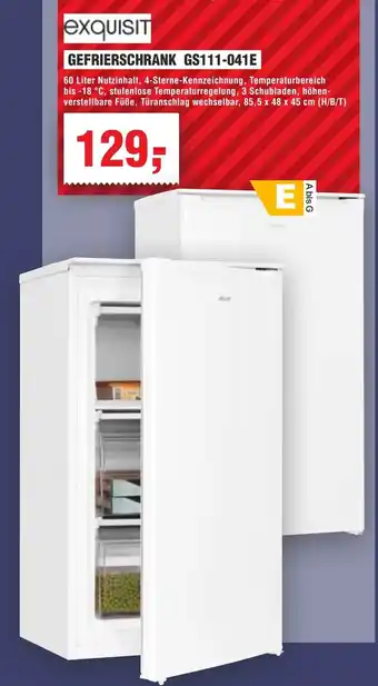 Handelshof exquisit GEFRIERSCHRANK GS111-041E Angebot