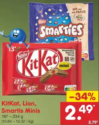 Netto Marken-Discount KitKat, Lion, Smartis Minis Angebot