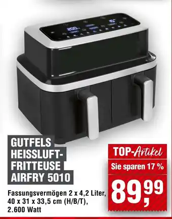 Handelshof GUTFELS HEISSLUFT- FRITTEUSE AIRFRY 5010 Angebot