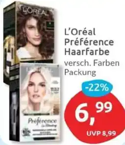 Budni L'Oréal Préférence Haarfarbe Angebot