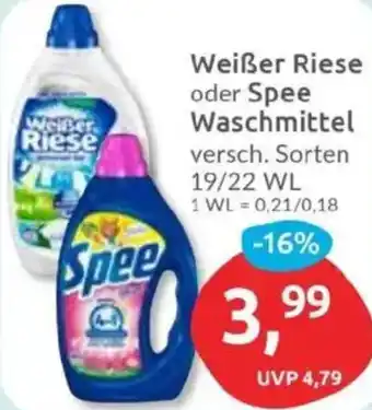 Budni Weißer Riese oder Spee Waschmittel Angebot