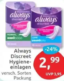 Budni Always Discreet Hygieneeinlagen Angebot