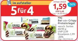 Budni Hej Bar oder Crispy Proteinriegel Angebot