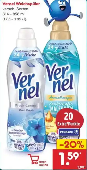 Netto Marken-Discount Vernel Weichspüler Angebot