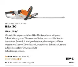 STIHL Stihl akku-heckenschere hsa 30 Angebot