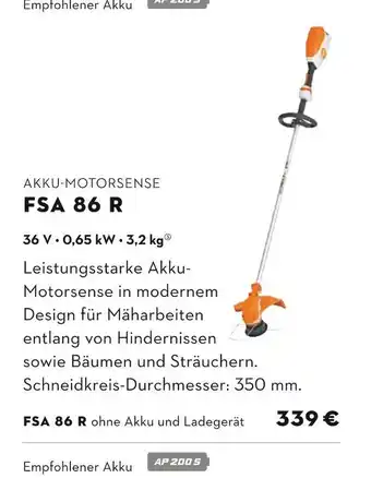 STIHL Akku-motorsense fsa 86 r Angebot