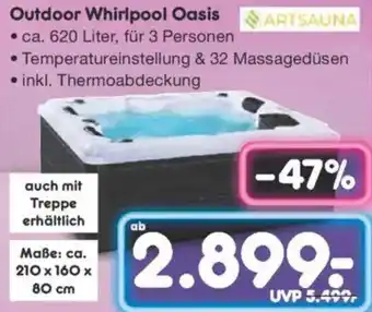 Netto Marken-Discount ARTSAUNA Outdoor Whirlpool Oasis Angebot