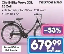 Netto Marken-Discount TEUTOBURG City E-Bike Wave XXL 28 Zoll Angebot