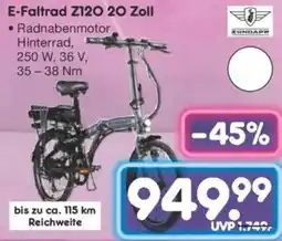 Netto Marken-Discount ZUNDAPP E-Faltrad Z120 20 Zoll Angebot