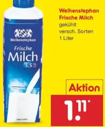 Netto Marken-Discount Weihenstephan Frische Milch Angebot