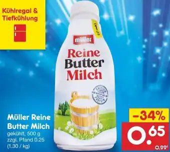 Netto Marken-Discount Müller Reine Butter Milch Angebot