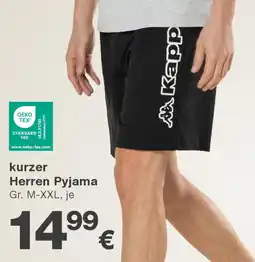 KiK Kappa kurzer Herren Pyjama Angebot