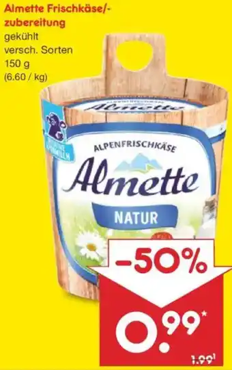 Netto Marken-Discount Almette Frischkäse/- zubereitung Angebot