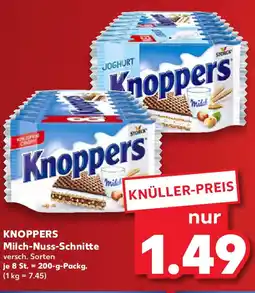 Kaufland KNOPPERS Milch-Nuss-Schnitte Angebot