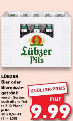 Kaufland LÜBZER Bier oder Biermisch- getränk Angebot