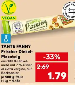 Kaufland TANTE FANNY Frischer Dinkel- Pizzateig Angebot