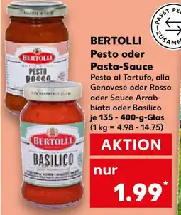 Kaufland BERTOLLI Pesto oder Pasta-Sauce Angebot