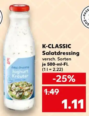 Kaufland K-CLASSIC Salatdressing Angebot