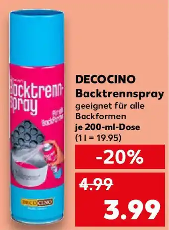 Kaufland DECOCINO Backtrennspray Spray Angebot