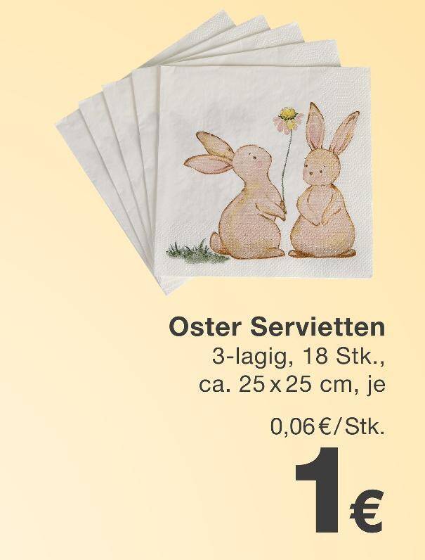 Oster servietten Angebot bei KiK