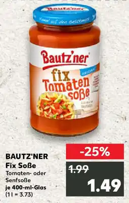 Kaufland Bautz'ner Fix Soße Angebot