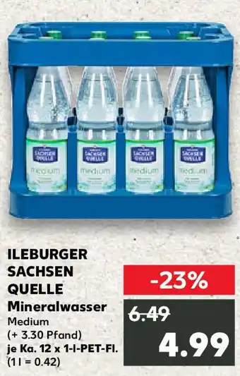 Kaufland ILEBURGER SACHSEN QUELLE Mineralwasser Angebot