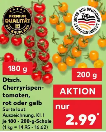 Kaufland Dtsch. Cherryrispen- tomaten, rot oder gelb Angebot