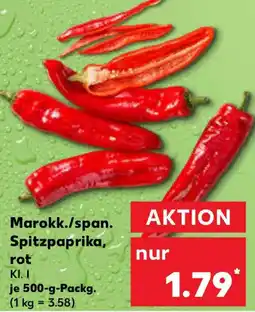 Kaufland Marokk./span. Spitzpaprika, rot Angebot