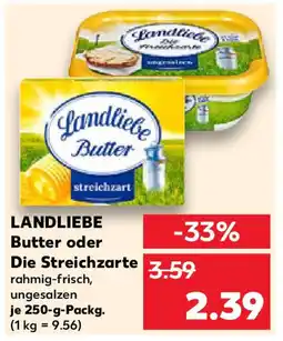 Kaufland LANDLIEBE Butter oder Die Streichzarte Angebot