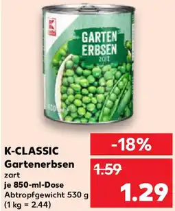 Kaufland K-CLASSIC Gartenerbsen Angebot