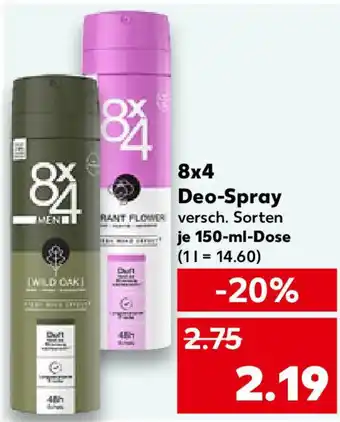 Kaufland 8x4 Deo-Spray Angebot